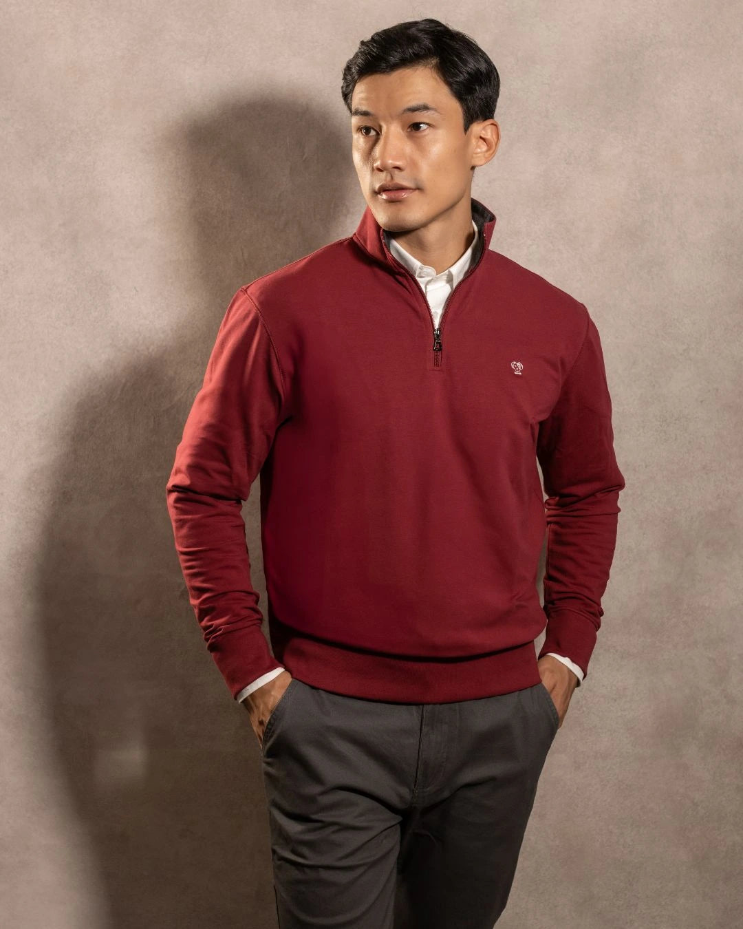 Halfzip Antimanchas Vinotinto