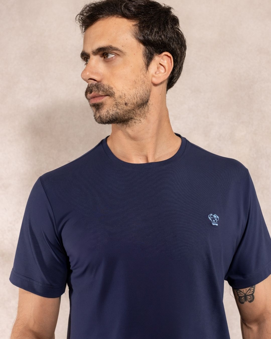 T-Shirt Antimanchas Azul Navy - Talla Regular