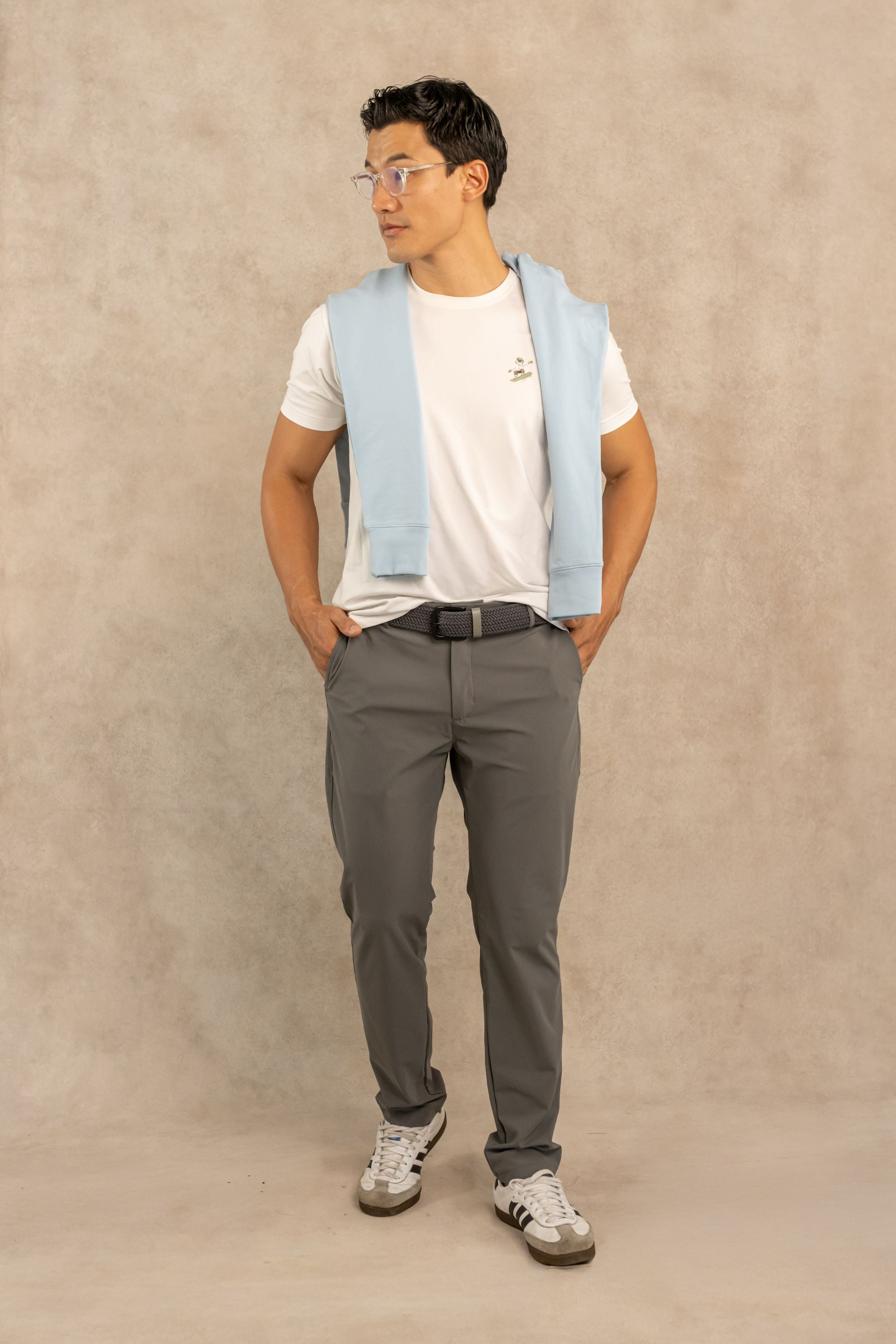 Halfzip Antimanchas Azul Cleste