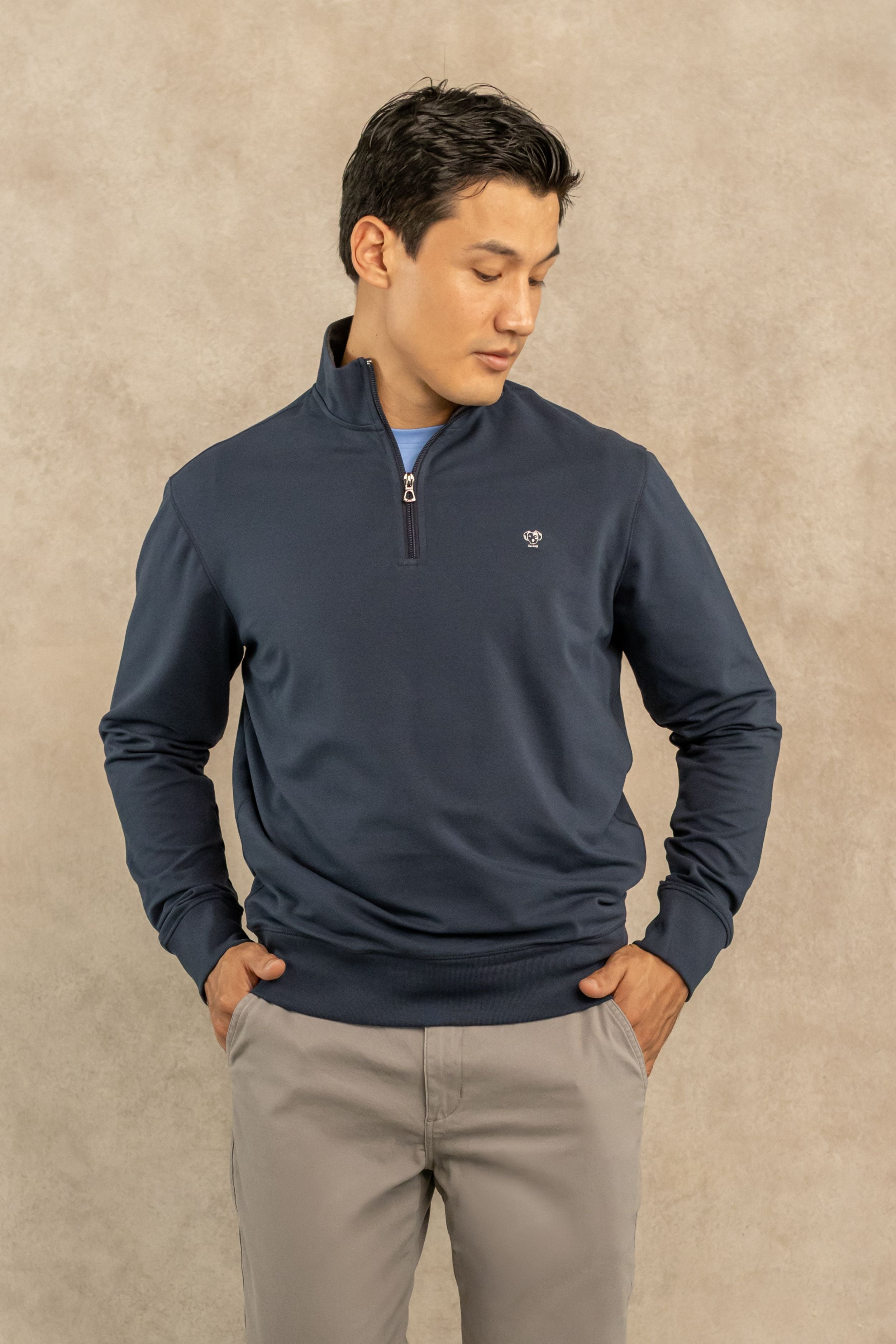 Halfzip Antimanchas Dark Blue