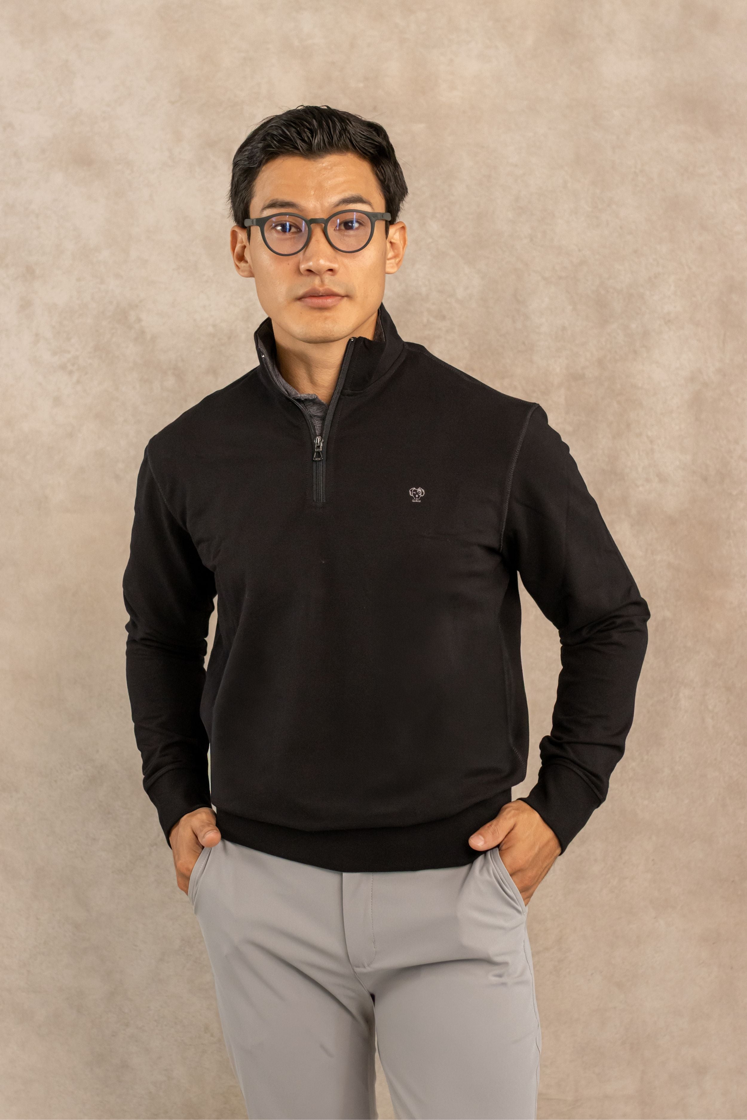 Halfzip Viana Antimanchas Negro