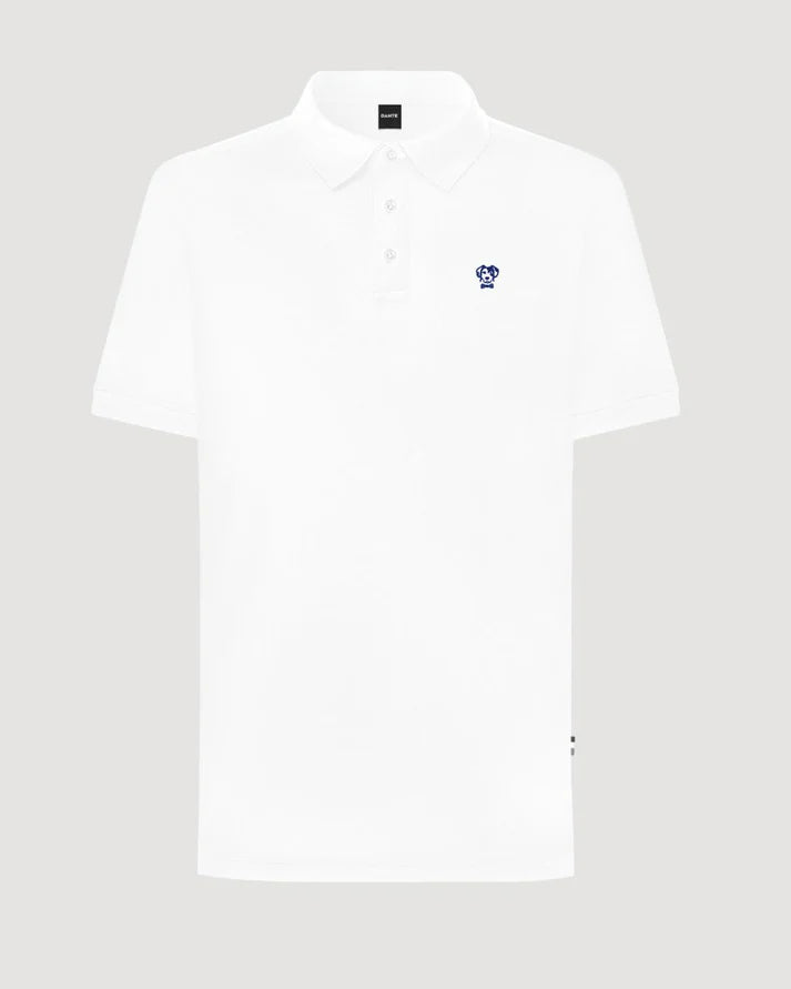Polo Antimanchas Cuello Rígido Blanco