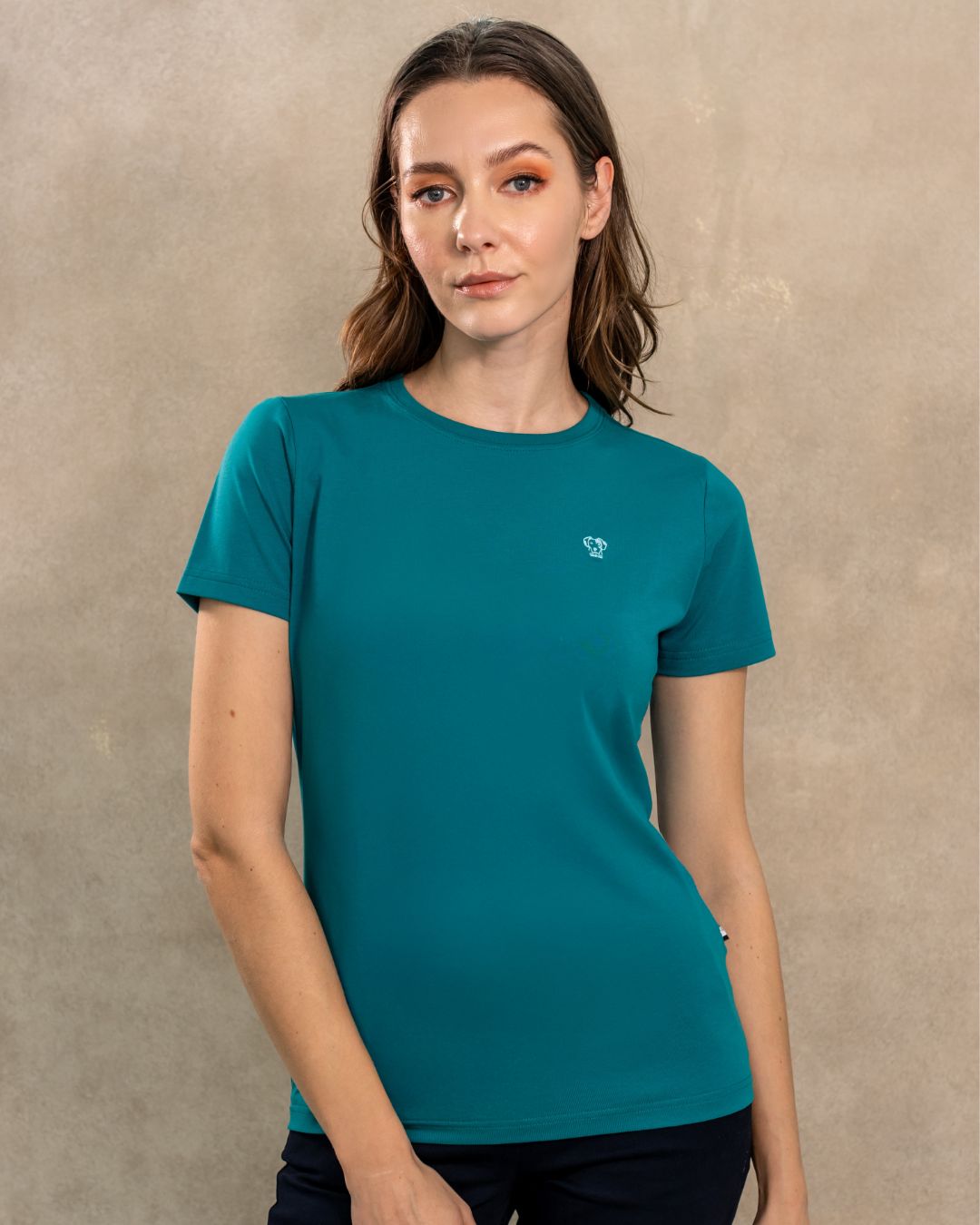 T-Shirt Antimanchas de Mujer Verde Jade - Talla Regular