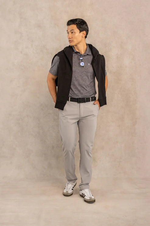 Polo Performance Antiarrugas Gris Jaspe