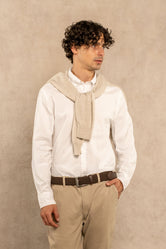 Camisa Antimanchas Oxford Blanco Logo Combinado