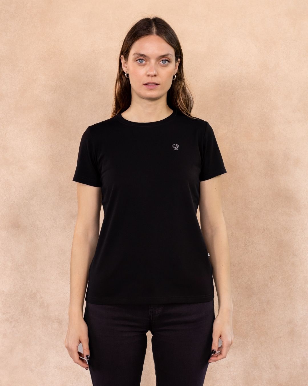 Camiseta Antimanchas de Mujer Negra - Talla Regular