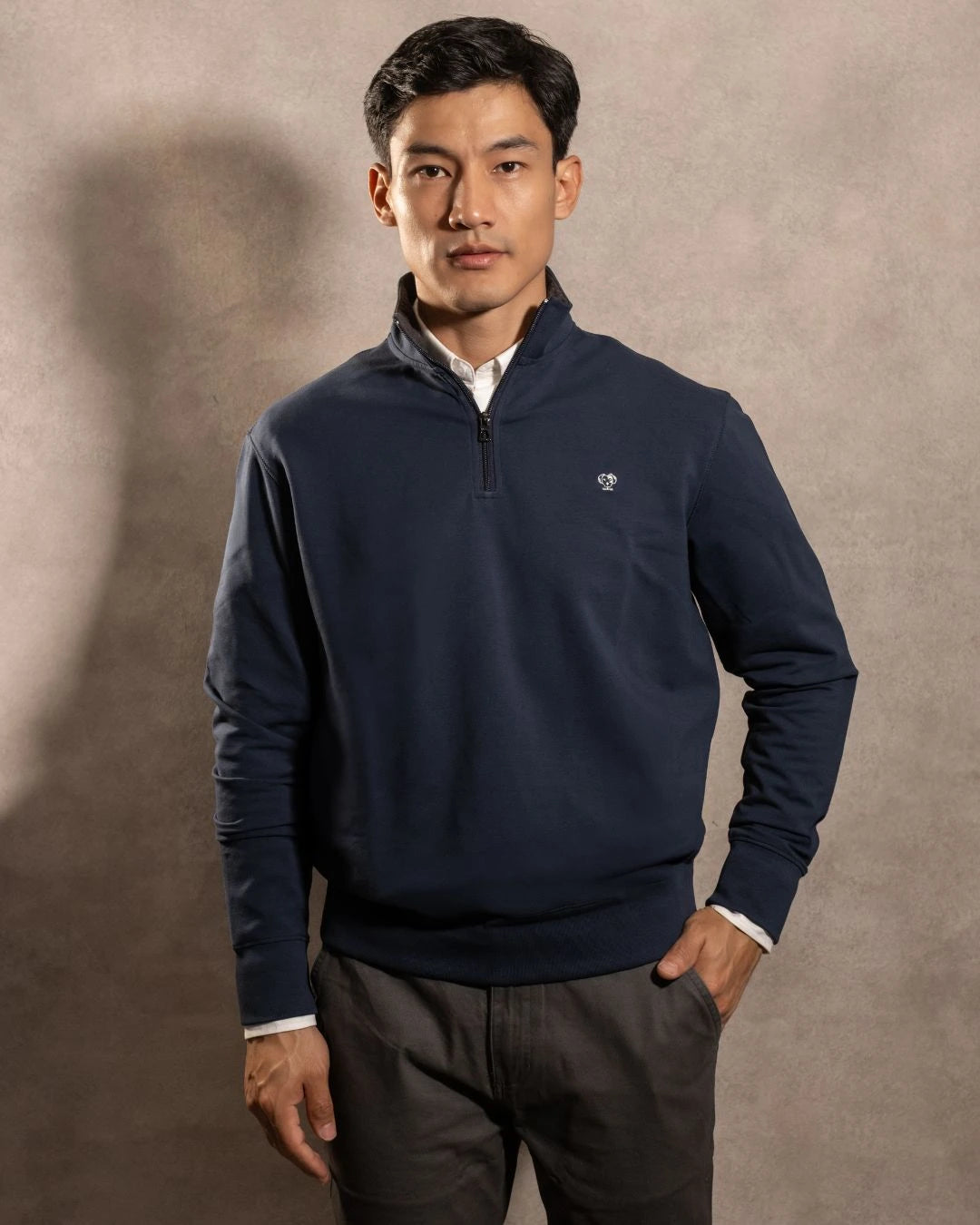 Halfzip Antimanchas Dark Blue