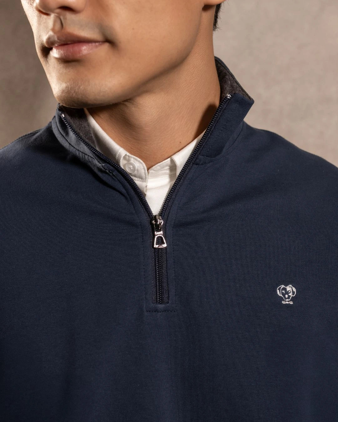 Halfzip Antimanchas Dark Blue