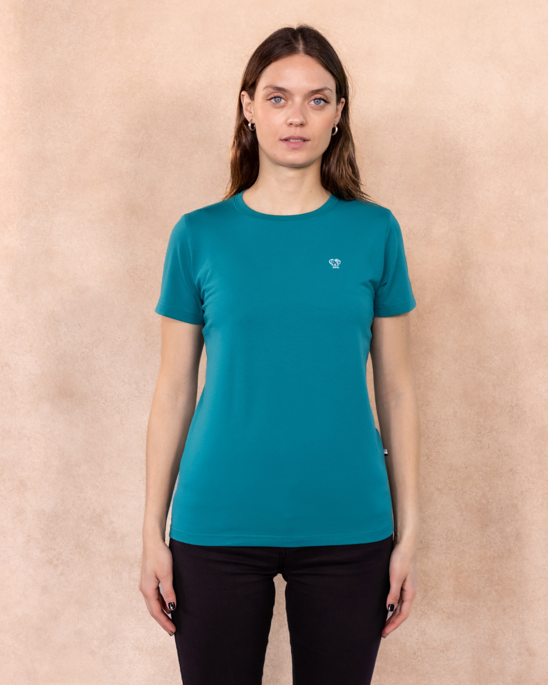 Camiseta Antimanchas de Mujer Verde Jade - Talla Regular