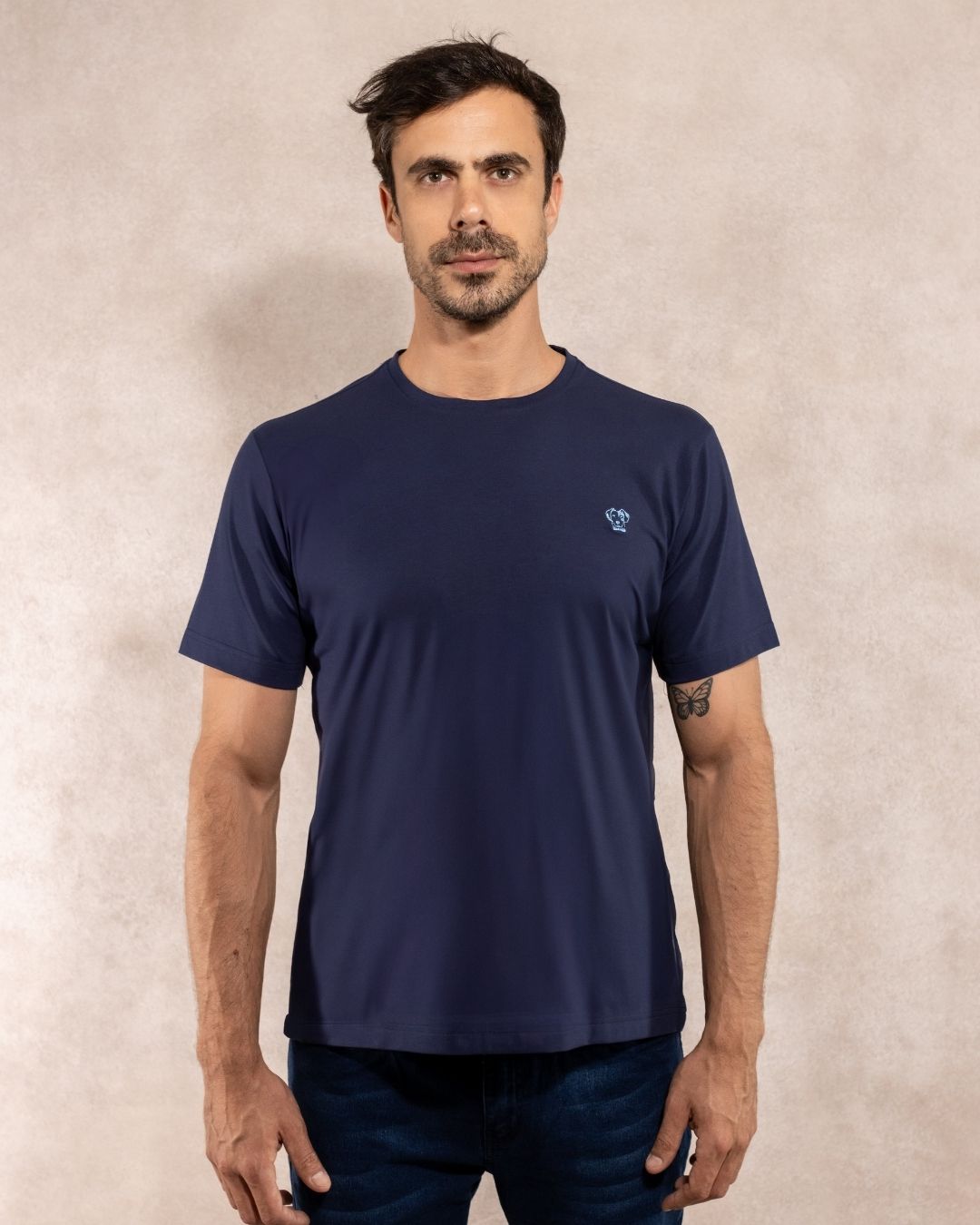 T-Shirt Antimanchas Azul Navy - Talla Regular