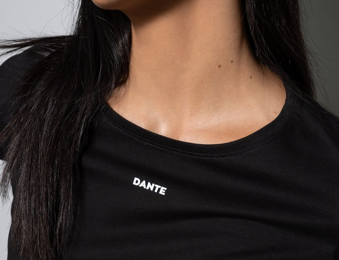 crop top Antimanchas negro para mujer de DANTE