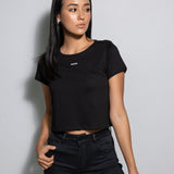 crop top Antimanchas negro para mujer de DANTE