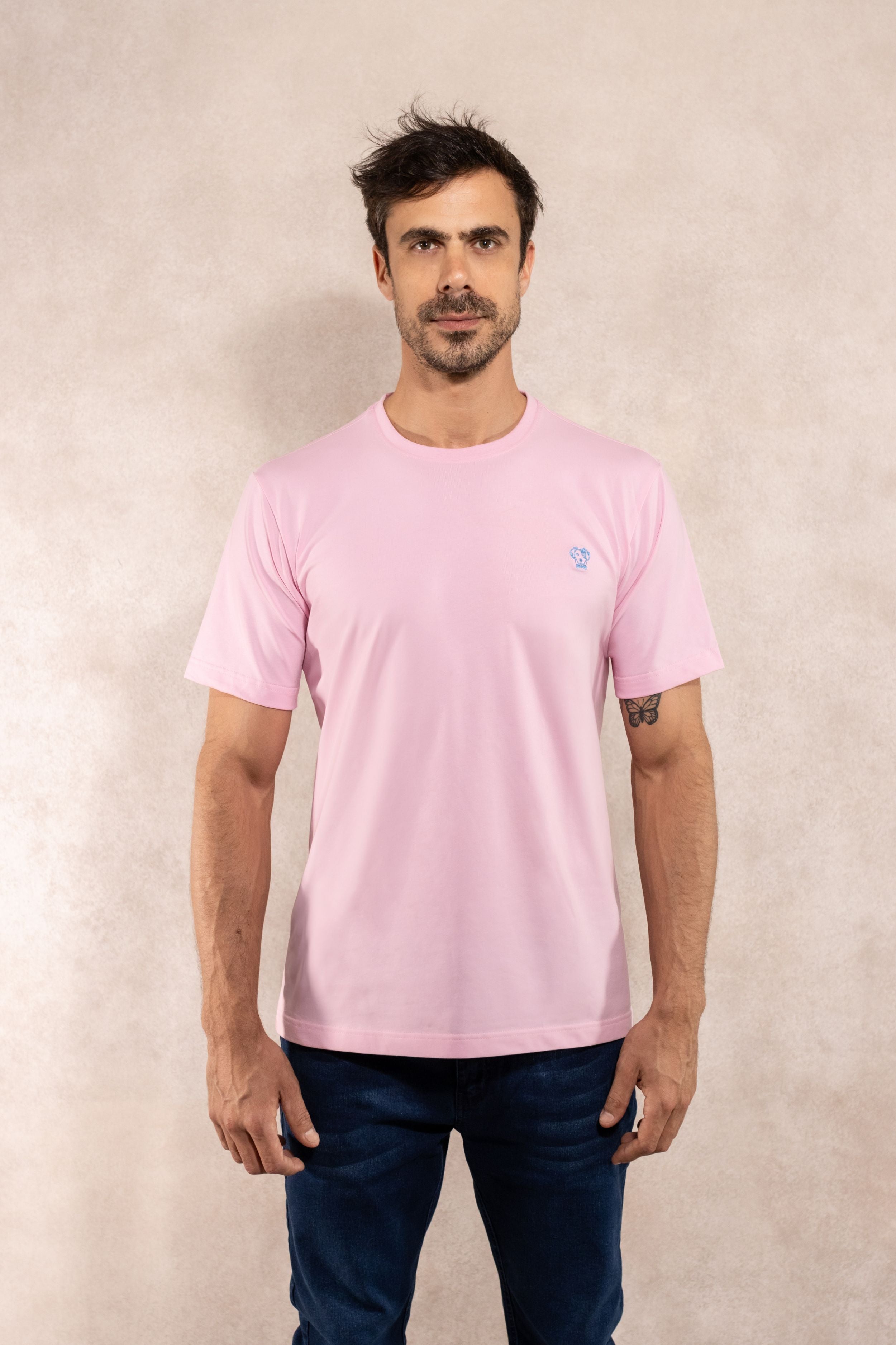 T-Shirt Antimanchas Rosada - Talla Regular