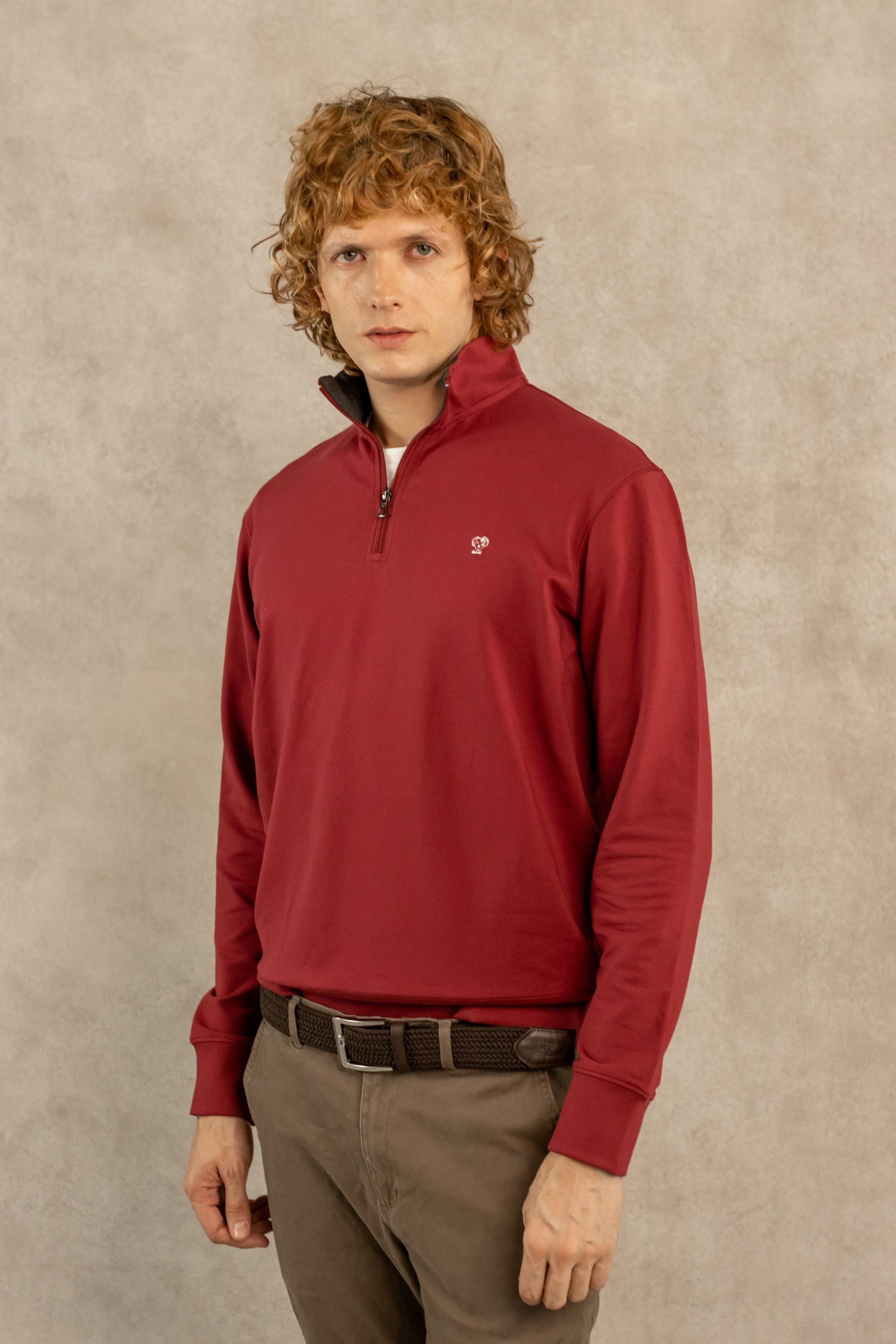 Halfzip Antimanchas Vinotinto