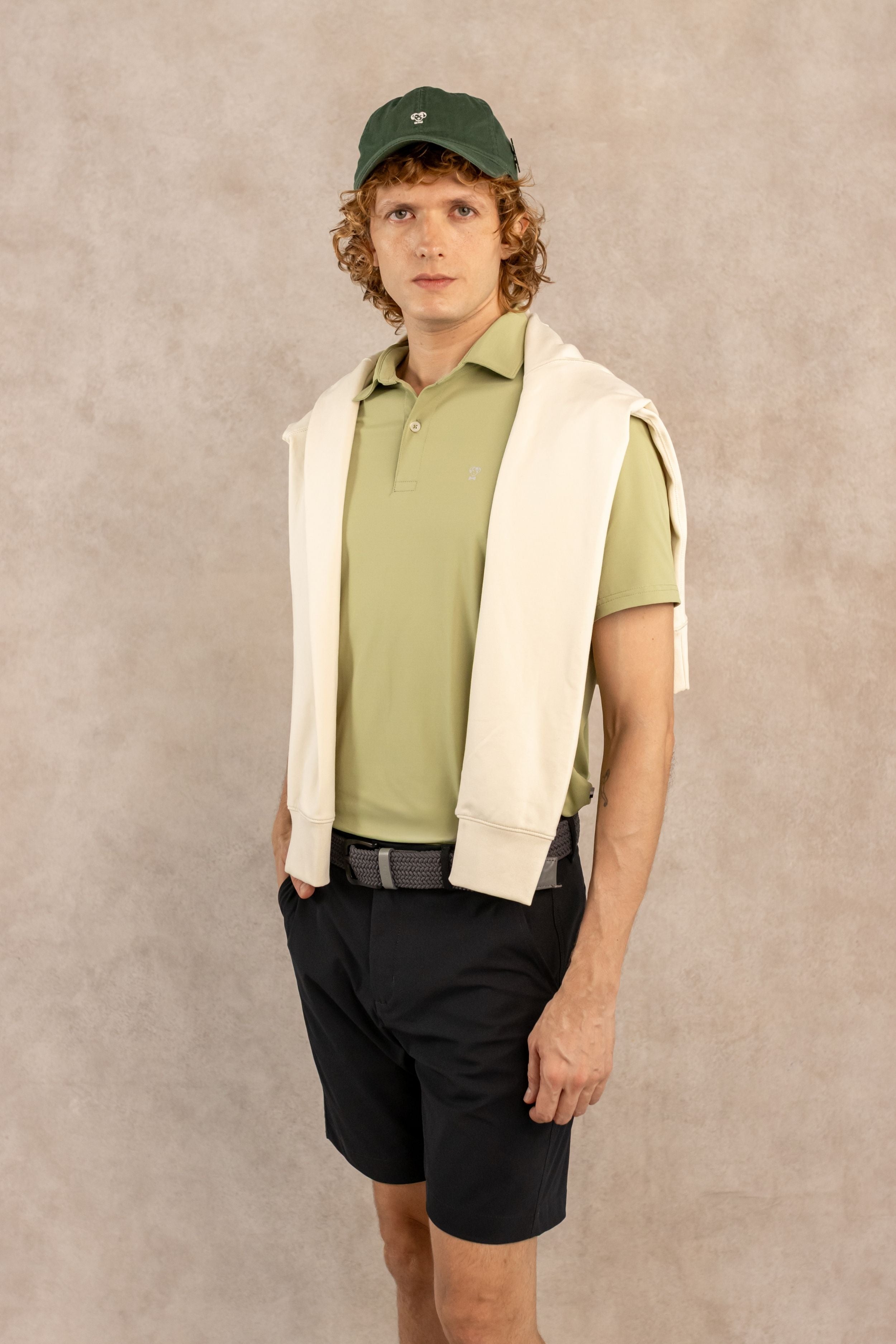 Polo Performance Antiarrugas Warm Olive