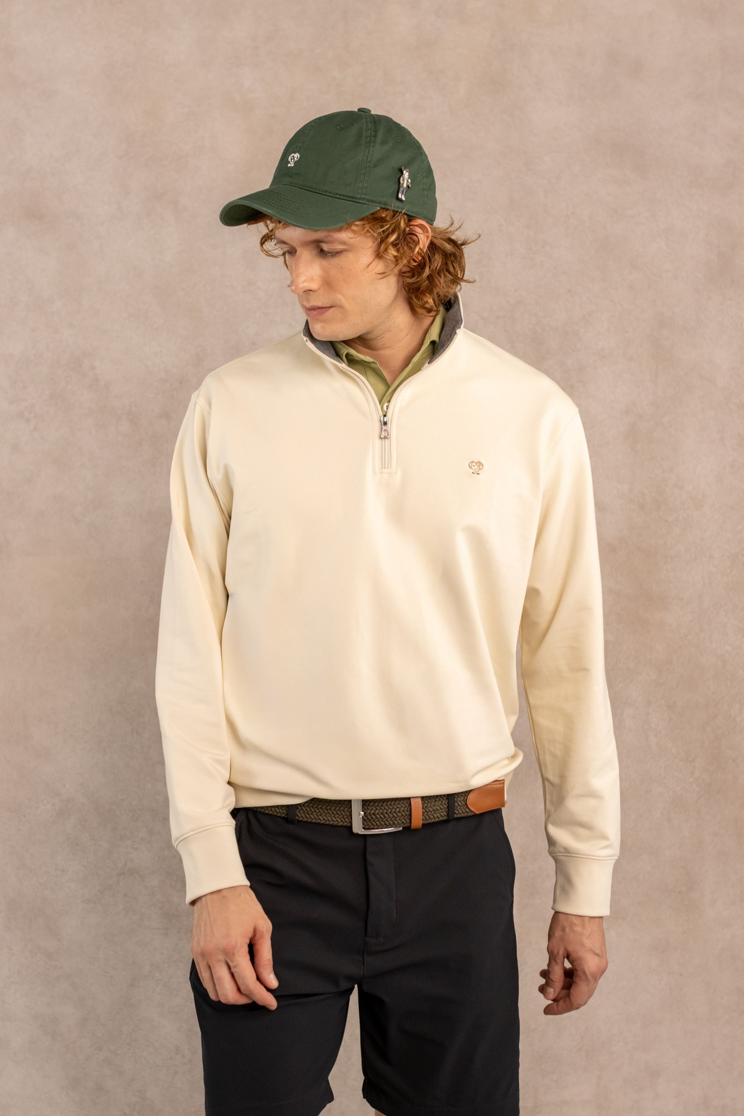 Halfzip Antimanchas Marfil