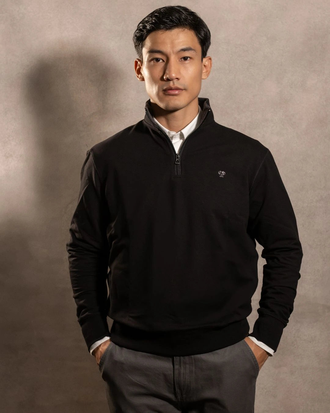 Halfzip Viana Antimanchas Negro