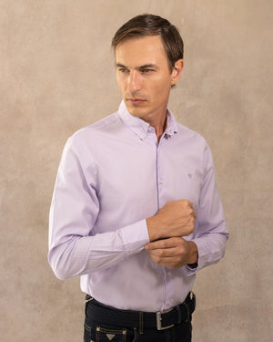 Camisa Antimanchas Oxford Lila