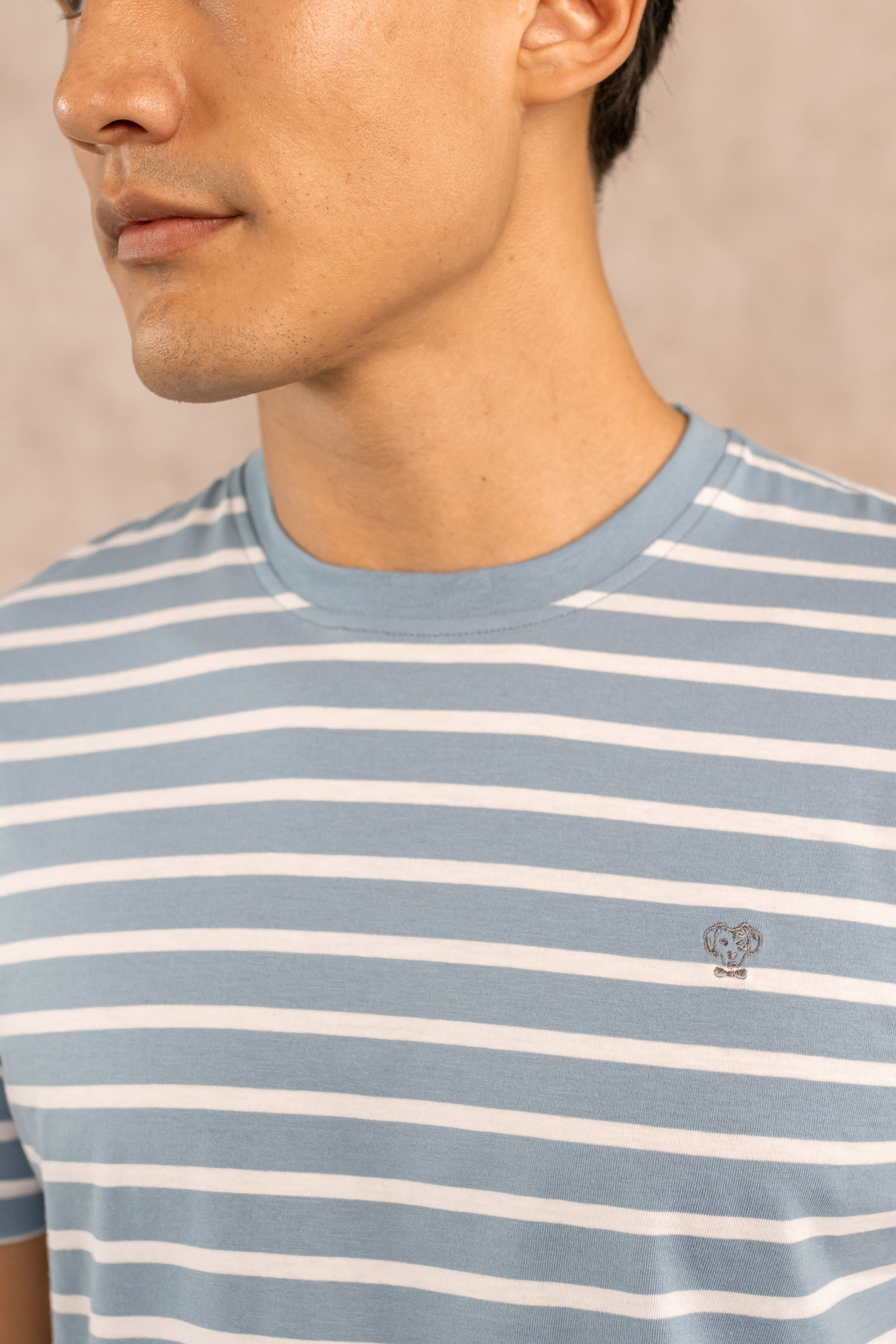 Camiseta Antimanchas Rayas Azul Stone