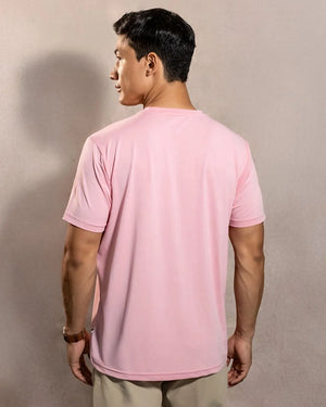 Camiseta Performance peach antiarrugas para hombre marca DANTE tallaje regular fit fot espalda