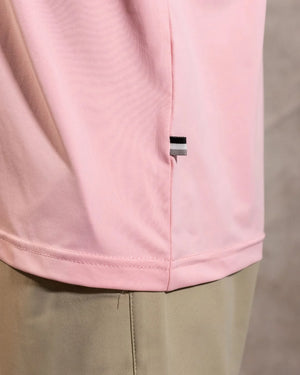 Camiseta Performance peach antiarrugas para hombre marca DANTE tallaje regular fit foto marquilla