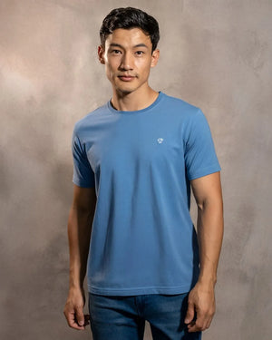 T-Shirt Antimanchas Azul Chino - Talla Regular