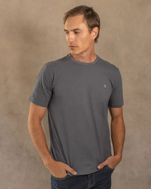T-Shirt Antimanchas Gris Oscuro - Talla Regular