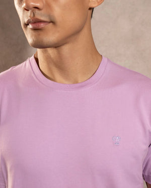 Camiseta antimanchas Lila hombre marca DANTE tallaje regular fit foto logo
