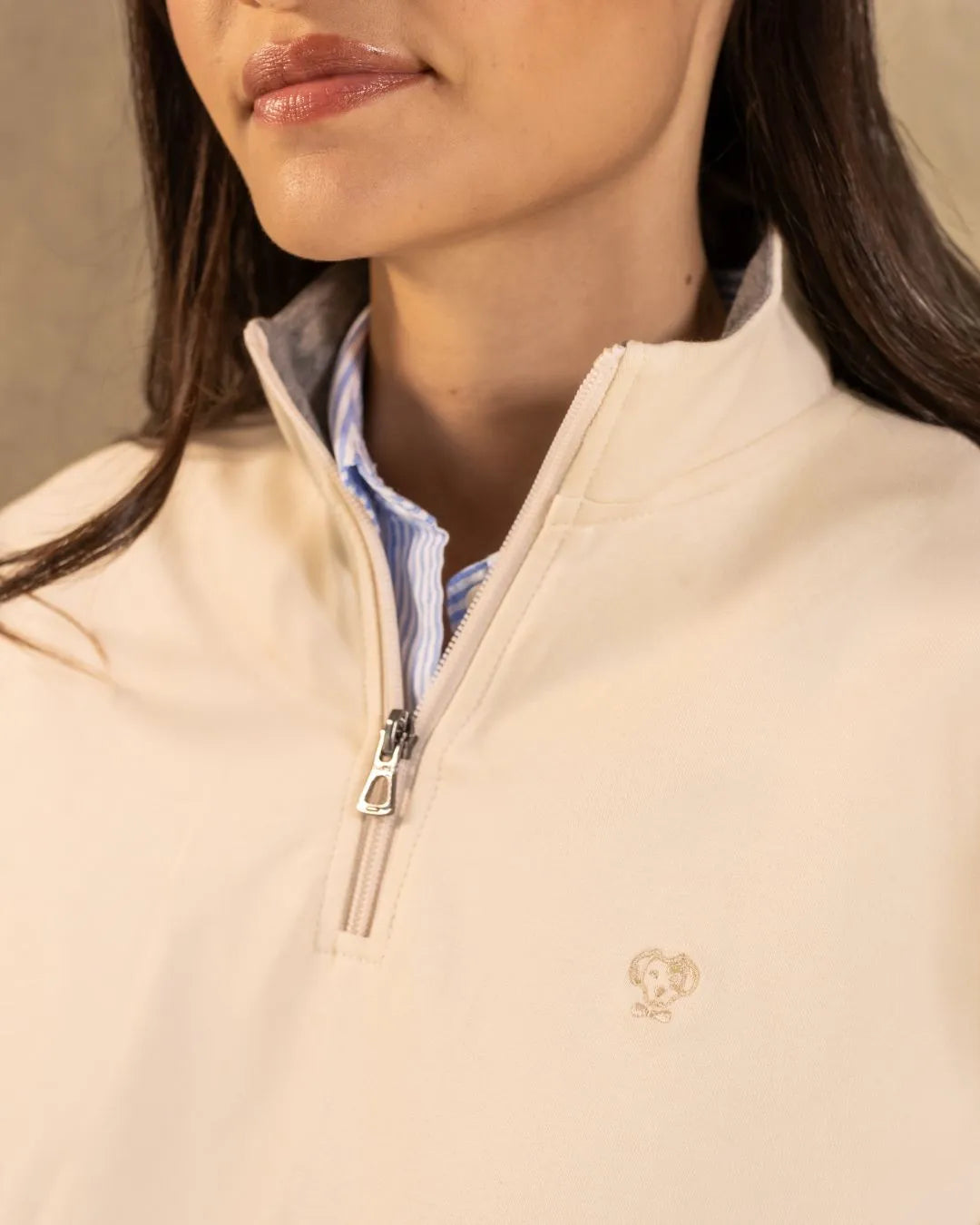 Halfzip Paris Antimanchas De Mujer Marfil
