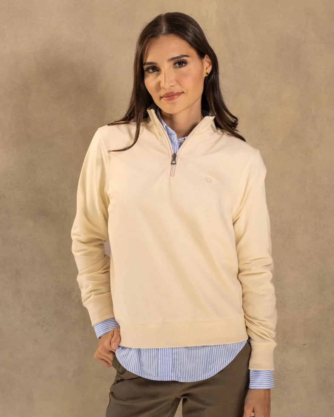 Halfzip Paris Antimanchas De Mujer Marfil