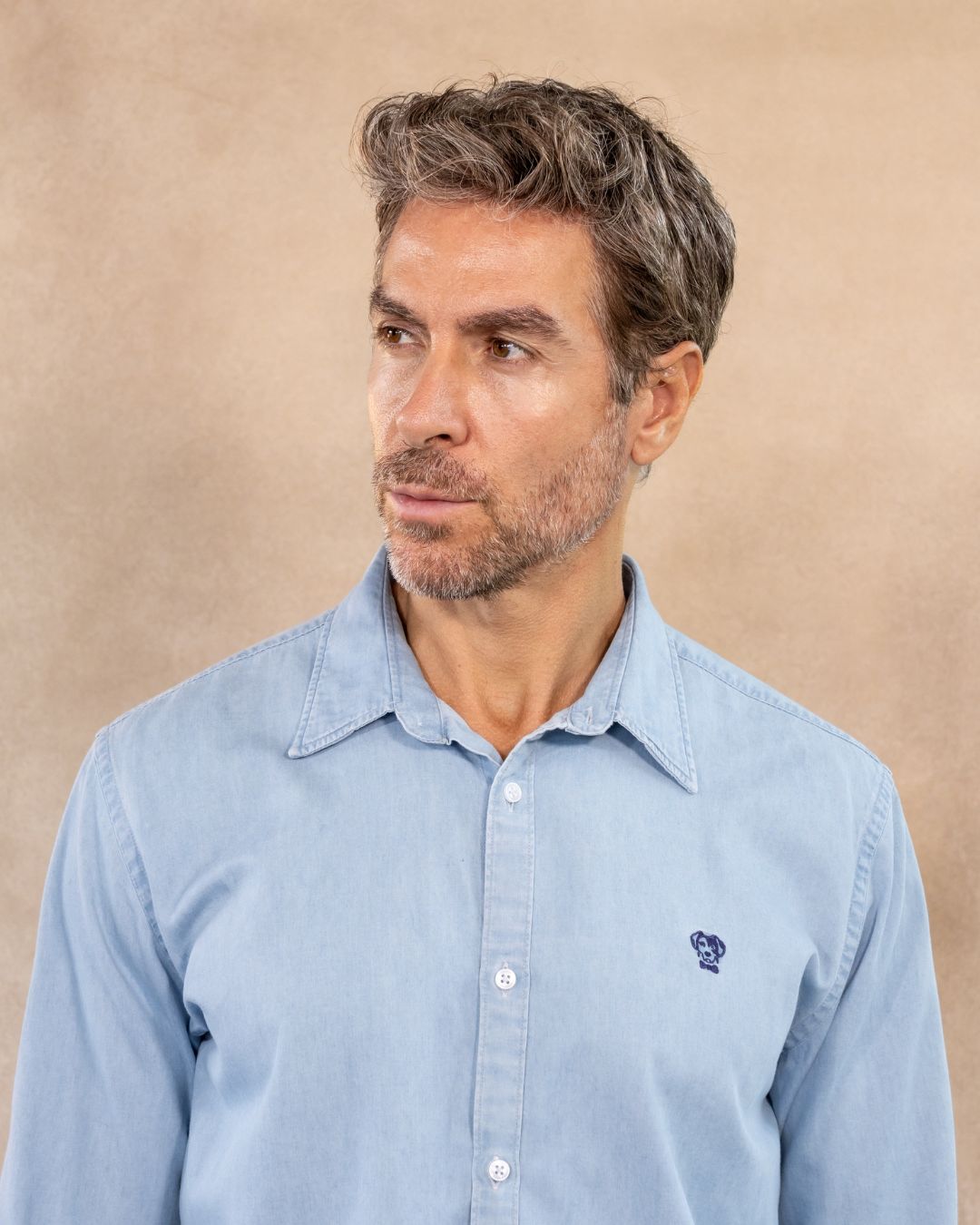 Camisa Antimanchas Denim Azul Sky