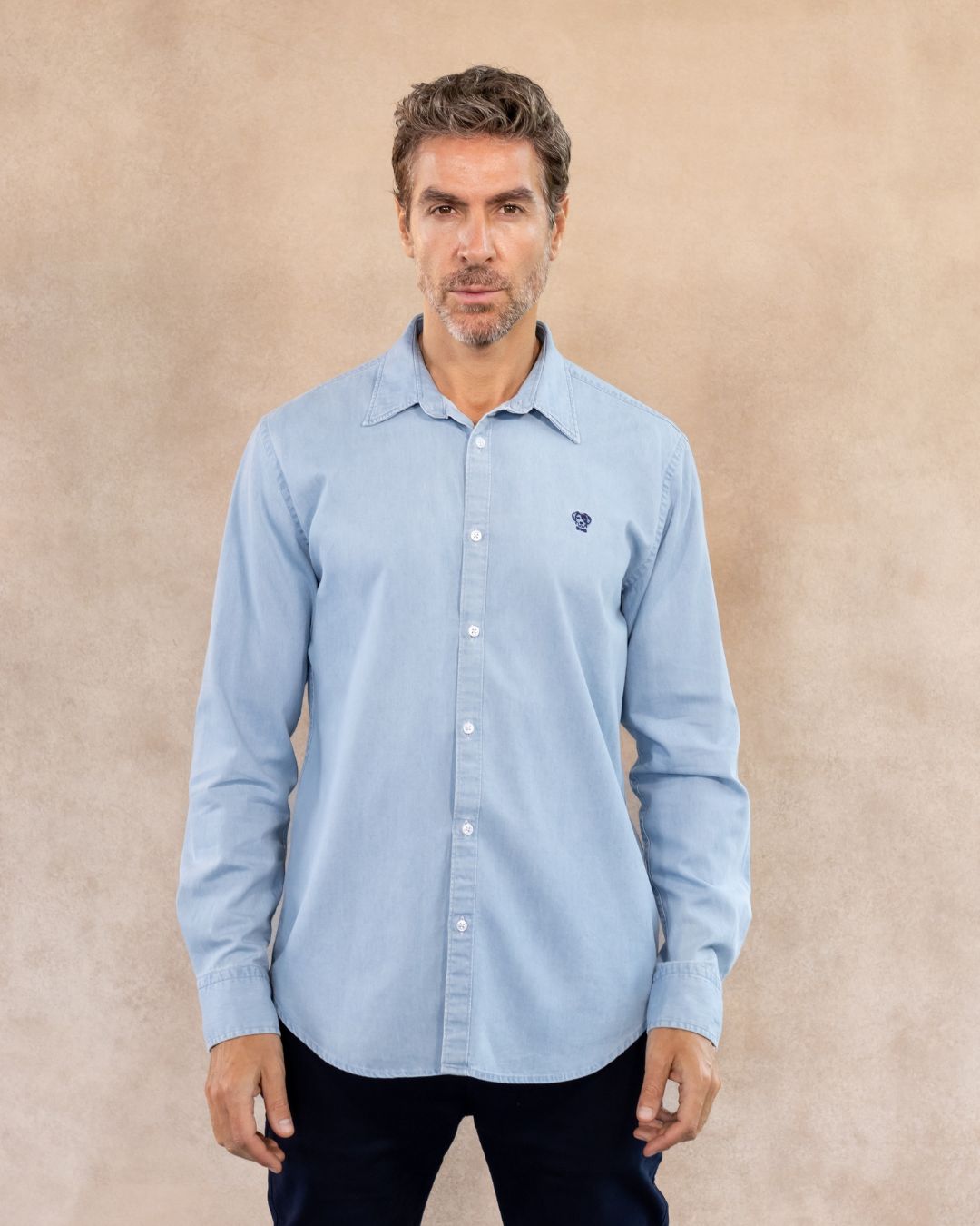 Camisa Antimanchas Denim Azul Sky