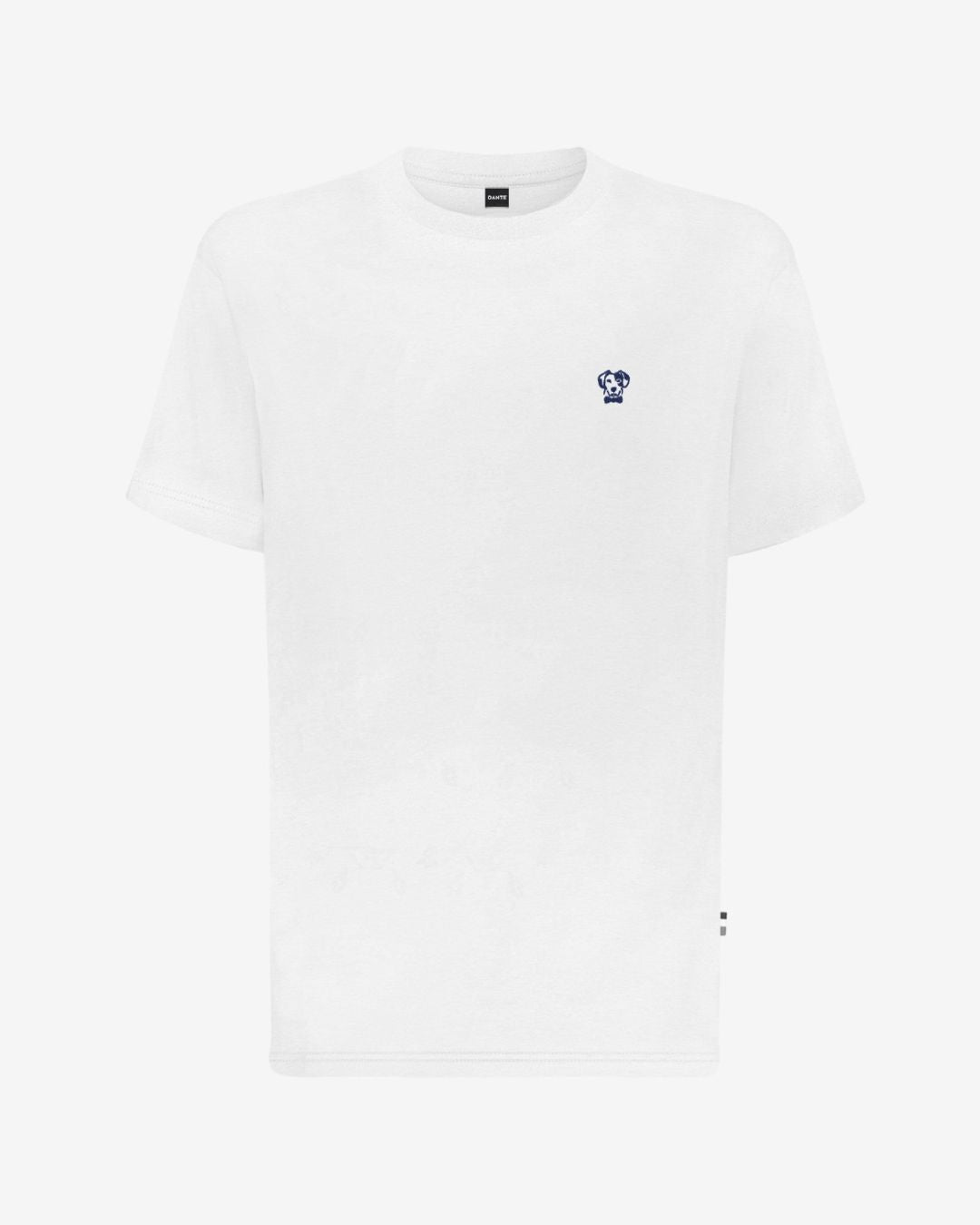 Camiseta Antimanchas Blanca Logo Azul Oscuro - Talla Regular