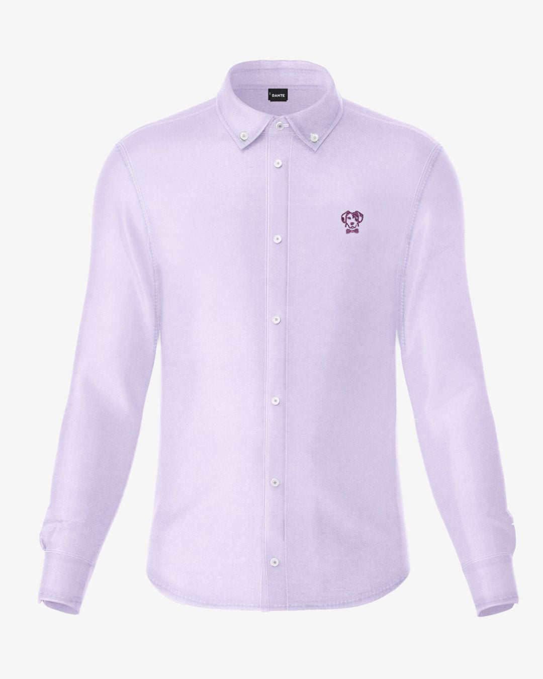 Camisa Antimanchas Popelina Light Pink Logo Burgundy - Talla Regular