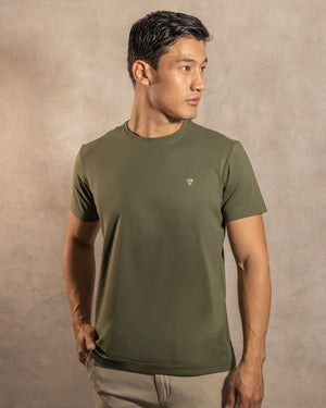 T-Shirt Antimanchas Verde Militar - Talla Regular
