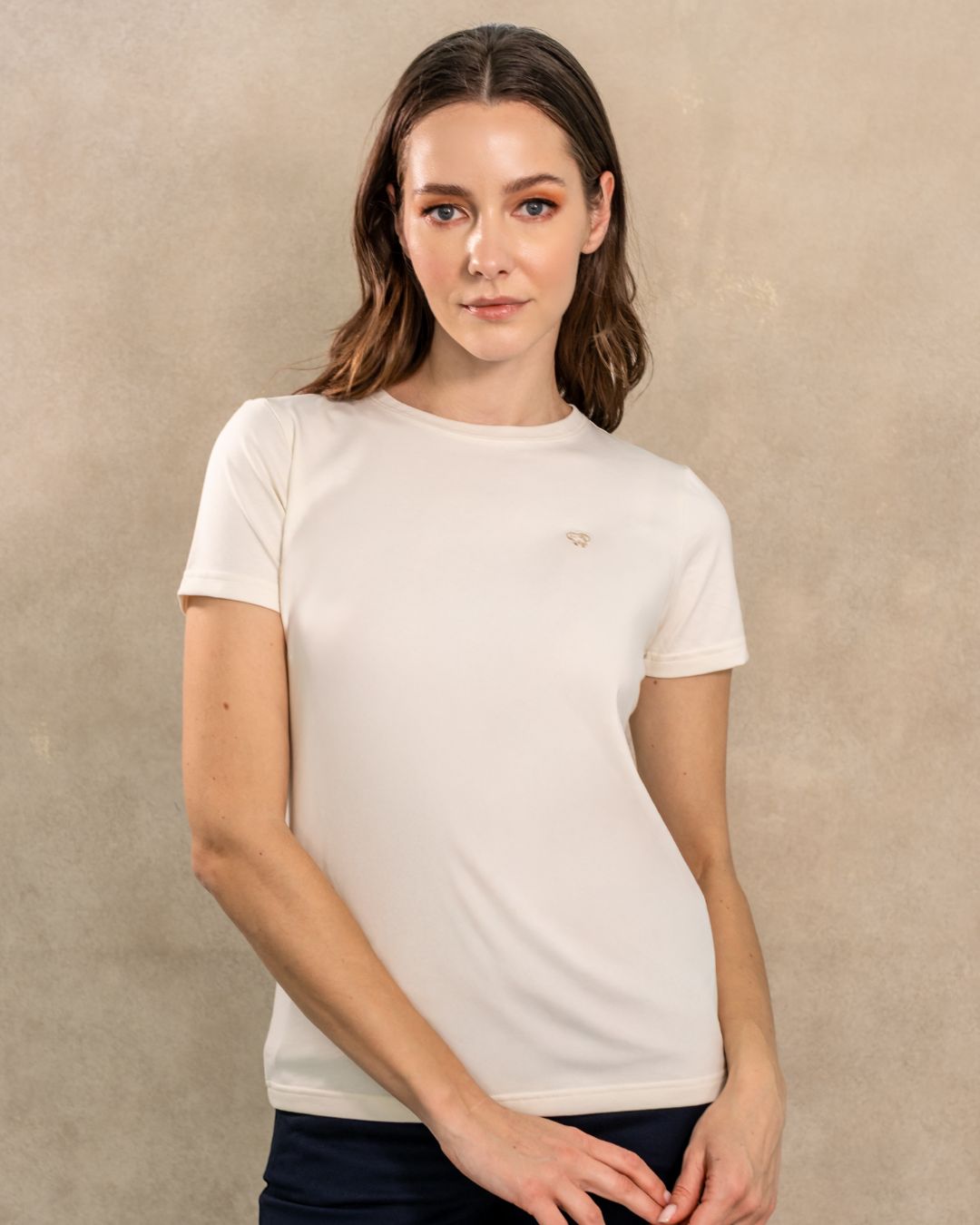 T-Shirt Antimanchas de Mujer Ivory - Talla Regular