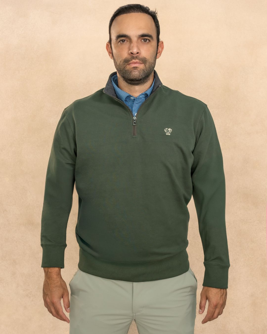 Halfzip Viana Antimanchas Verde Militar