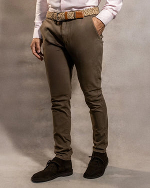 Pantalón Elástico Mocca para hombre marca DANTE tallaje regular fit foto