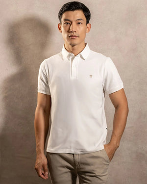 Polo Antimanchas Cuello Rígido Ivory
