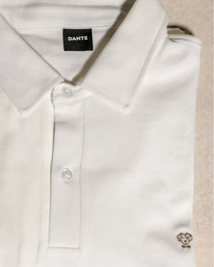 Polo Antimanchas Cuello Rígido Ivory marca DANTE tallaje regular fit foto prenda 2