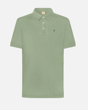 Polo Antimanchas Cuello Rigido Verde Sage