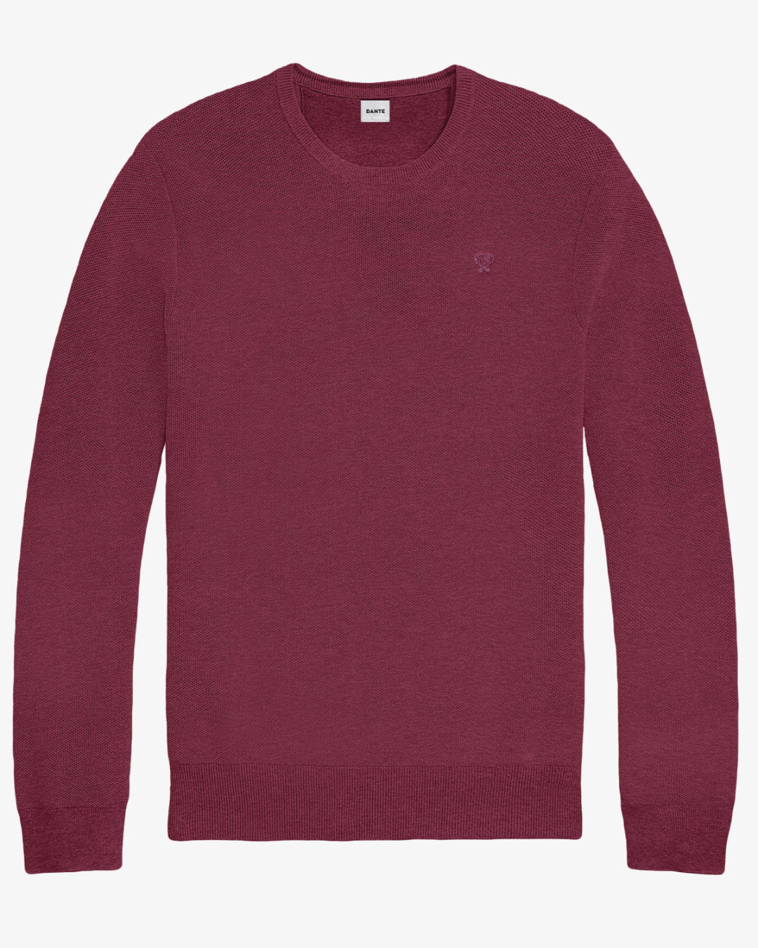 Sueter Tejido Vinotinto Cuello Redondo para hombre marca DANTE foto mockup