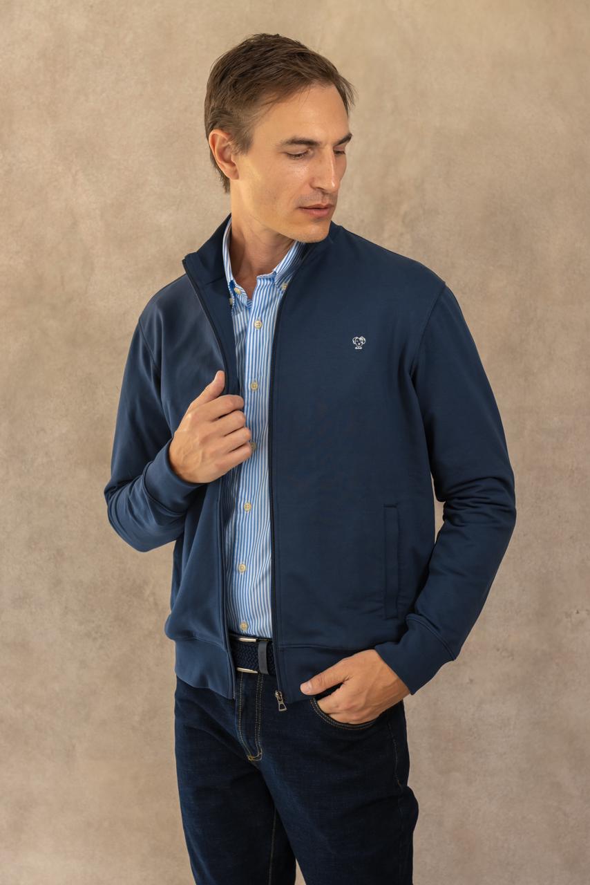 Full-Zip Antimanchas Dark Blue